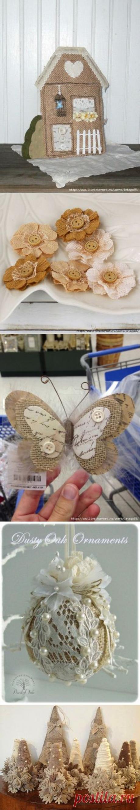 МЕШКОВИНА, ЛЁН, ХОЛСТИНА. ОЧЕНЬ МНОГО ИДЕЙ!!!