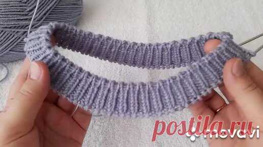 Фабричный край по кругу Горловина для джемпера Для начинающих подробно Резинка 1_1 Способ 1 | Вязание | Дзен
