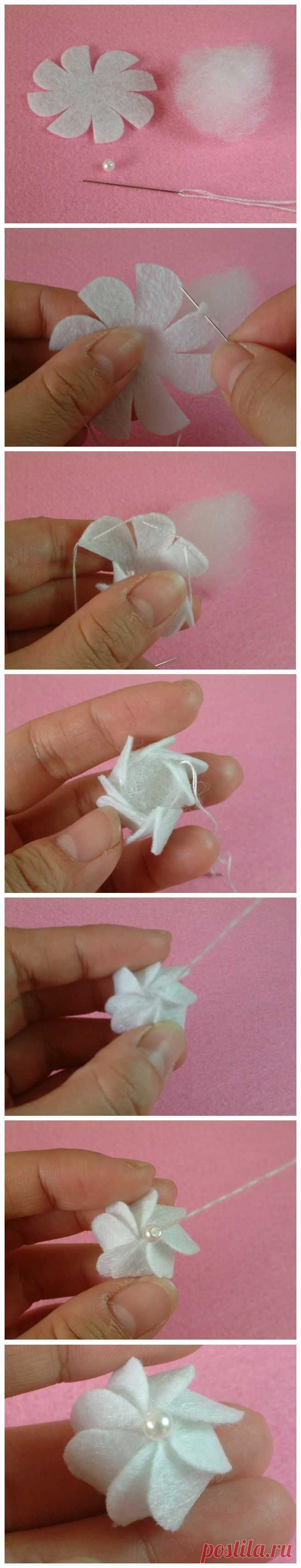 felt flower tutorial | felt