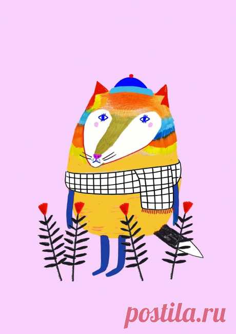 fox, winter, art, illustration, design, kids, decor, colorful, whimsical, childrens, design, art, nursery, print, book, logo, illustrator, cute, - Ashley Percival Illustration