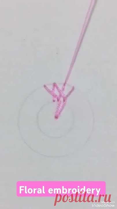 easy and beautiful handmade floral embroidery #embroiderydesign #embroidery