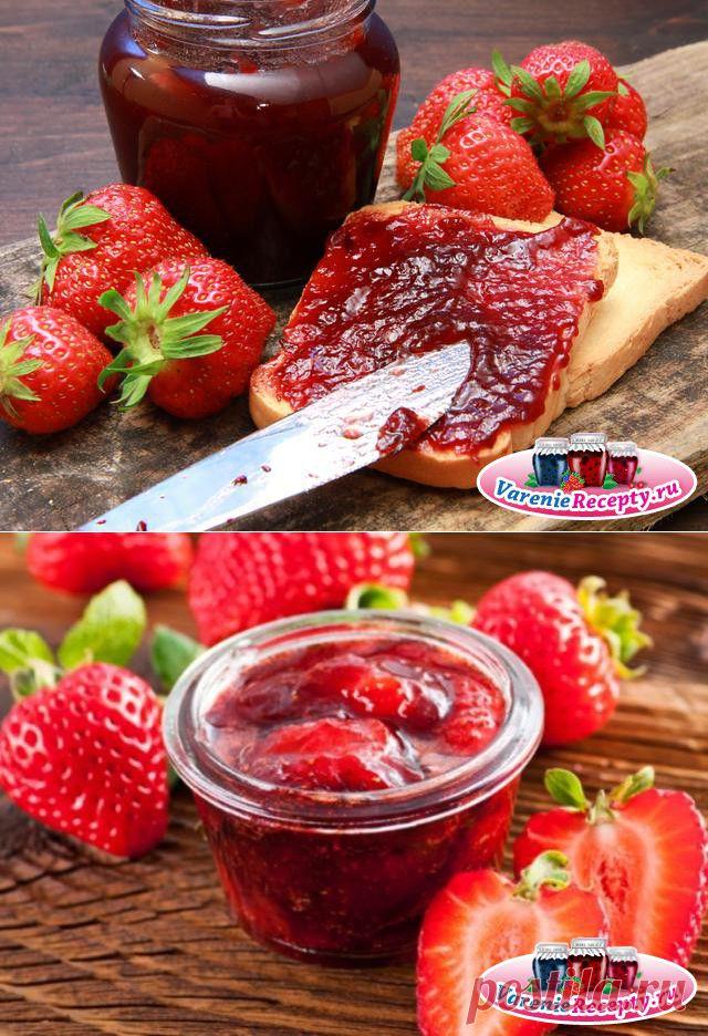 Густое клубничное варенье.