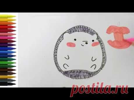 HOW TO DRAW A HEDGEHOG || КАК НАРИСОВАТЬ ЁЖИКА
