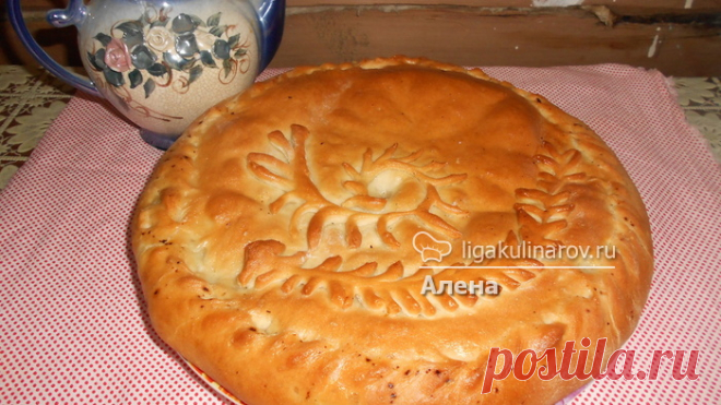 Праздничный пирог с фаршем и картофелем - рецепт с фото.