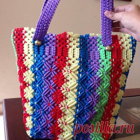 Современные сумочки в технике макраме - Ярмарка Мастеров - ручная работа, handmade