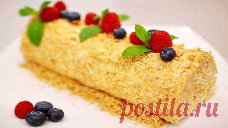 Торт «Полено» из трех ингредиентов: быстрый и вкусный
