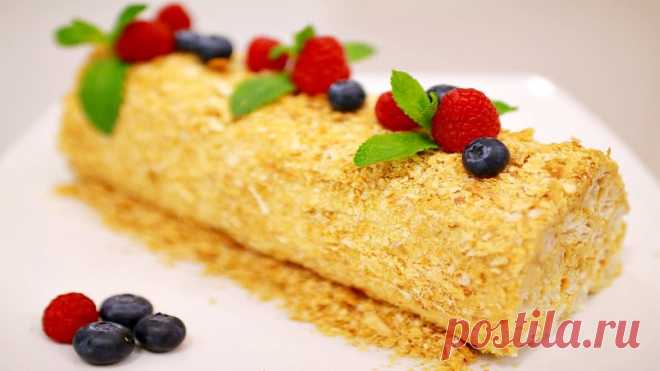 Торт «Полено» из трех ингредиентов: быстрый и вкусный