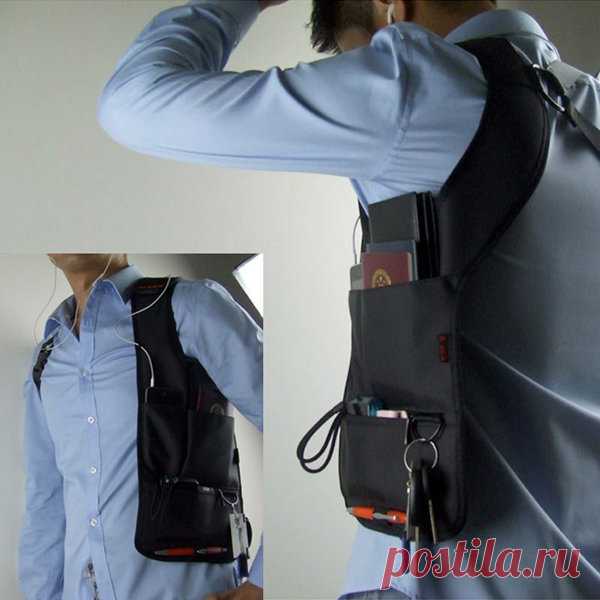 Скрытая Подмышка Невидимая Crossbody Сумка Многофункциональный Защищённый От Ограбления Сумка Для Хранения стоит купить - NewChic