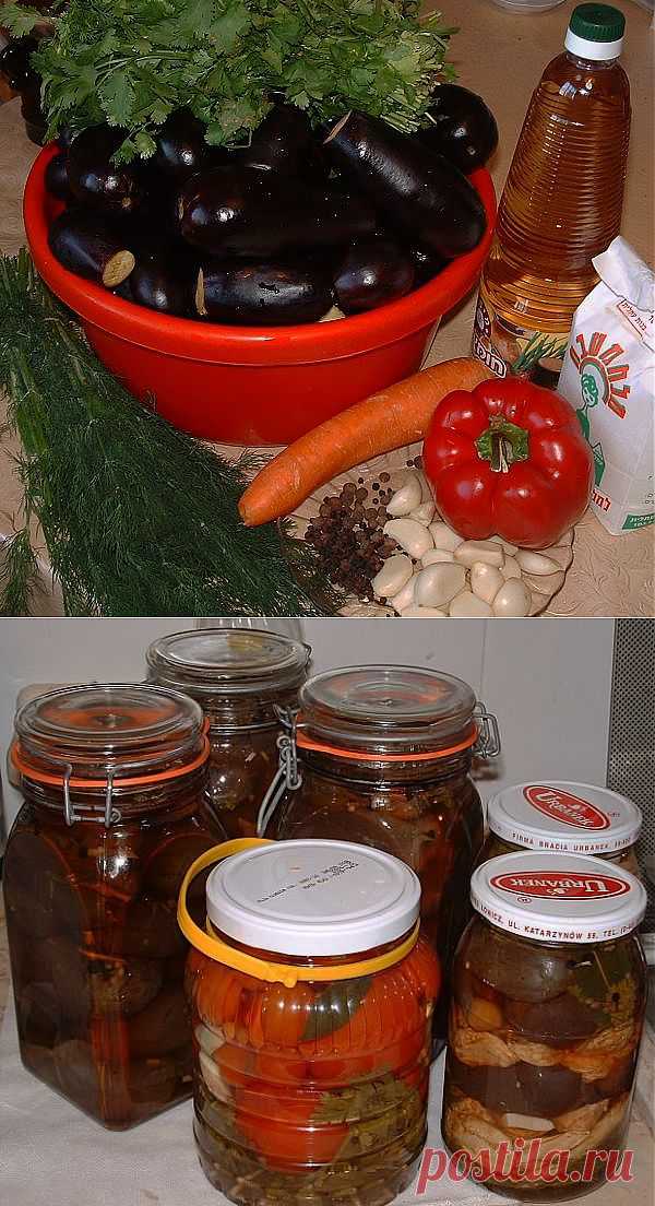 БАКЛАЖАНЫ МАРИНОВАННЫЕ ФАРШИРОВАННЫЕ ЗЕЛЕНЬЮ..