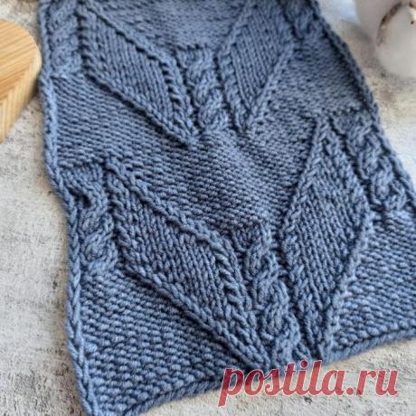 Схема узора спицами. Простой рельефный узор спицами с косами - Самые красивые узоры спицами