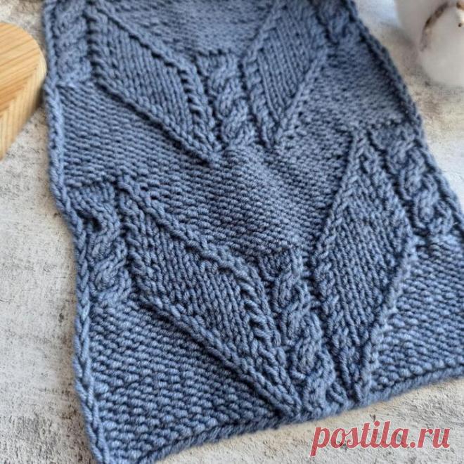Схема узора спицами. Простой рельефный узор спицами с косами - Самые красивые узоры спицами