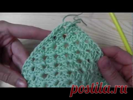 Bikini häkeln Anleitung [1] Triangel Dreieck Top Schale - Woolpedia - YouTube