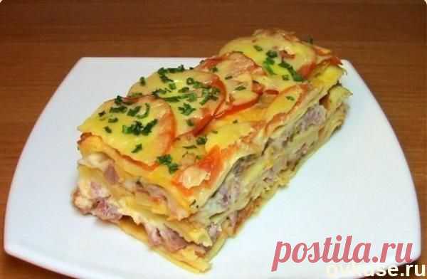 Лазанья с помидорами, сыром и ветчиной - Простые рецепты Овкусе.ру