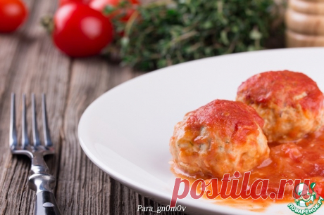 Мясные ёжики в томатно-яблочном соусе Кулинарный рецепт