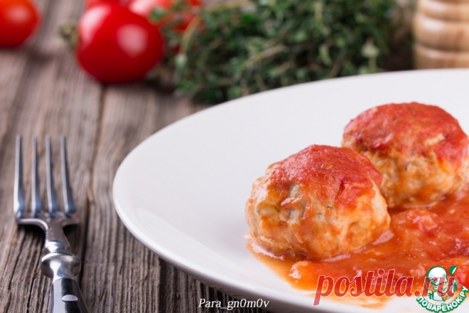 Мясные ёжики в томатно-яблочном соусе Кулинарный рецепт