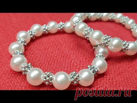 Pearl bracelet/Bead bracelet/how to make a bracelet/Жемчужный браслет/Браслет из бусин/как сделать