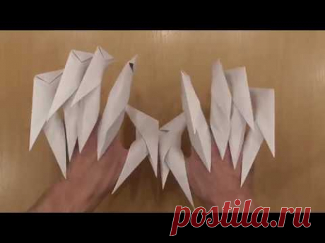 Как сделать из бумаги когти дракона, How to make dragon claws out of paper