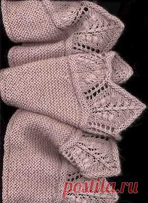 Шарф с ажурной каймой "Мимоза"(Mimosa Scarf)!