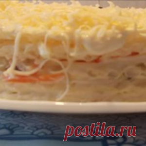 Селедочный торт затмит на любом застолье оливье и шубу. Такого вы еще не пробовали - МирТесен