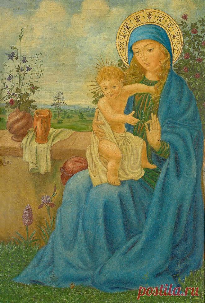 Аукционное ...Но будет вовеки Царить над Землей Мадонна с младенцем, Как символ Вселенной!