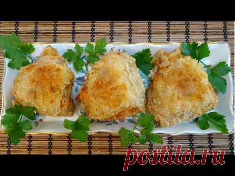 жареные хрустящие куриные бедрышки