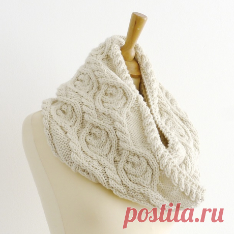 Красивый шарф спицами. Как вязать шарф снуд спицами