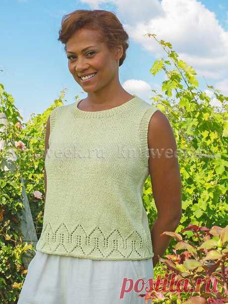 Топ лимонного цвета на knitweek.ru