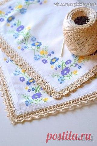 Обвязка края салфетки крючком


Сохраняйте в свои копилочки нажав 