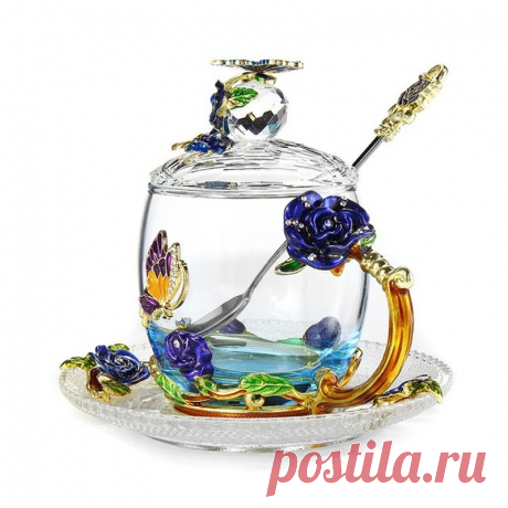 538.5руб. 49% СКИДКА|Синяя красивая бабочка эмаль кофейная чашка цветок чайные стеклянные кружки горячий и холодный напиток чайная чашка ложка Набор идеальный свадебный подарок|Другие стаканы|   | АлиЭкспресс Покупай умнее, живи веселее! Aliexpress.com