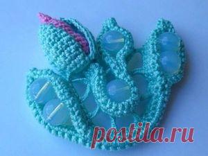 Вяжем крючком веточку с тремя листочками - Ярмарка Мастеров - ручная работа, handmade