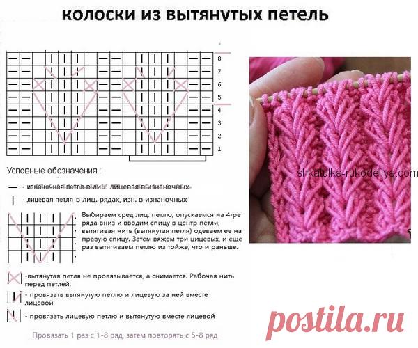 Шапка узором 