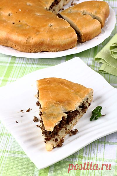 Мясной пирог из жидкого дрожжевого теста - Простые рецепты Овкусе.ру