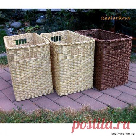 ПЛЕТЕНИЕ ИЗ ГАЗЕТ. Прямоугольные корзинки. Идеи и мастер-класс