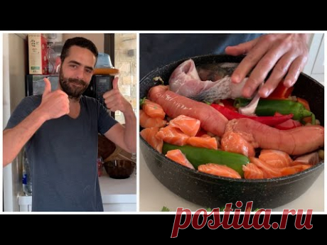 Мужчина у меня на кухне?! - Всех накормил 😃 - Рыба по-мароккански - Традиционный завтрак в выходной