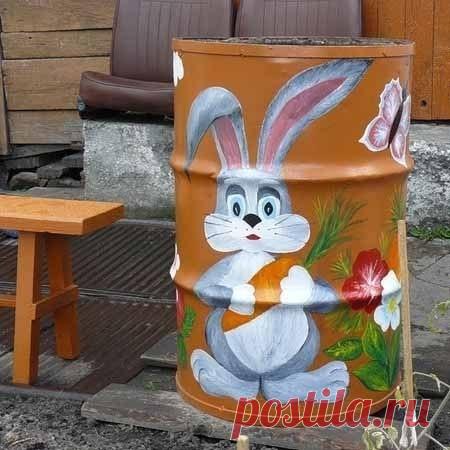 Декор бочки для воды