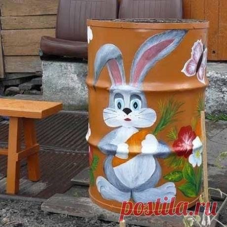 Декор бочки для воды