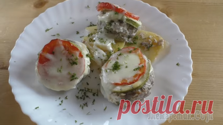 Сочные котлеты из куриного фарша в духовке - куриные кармашки с овощами