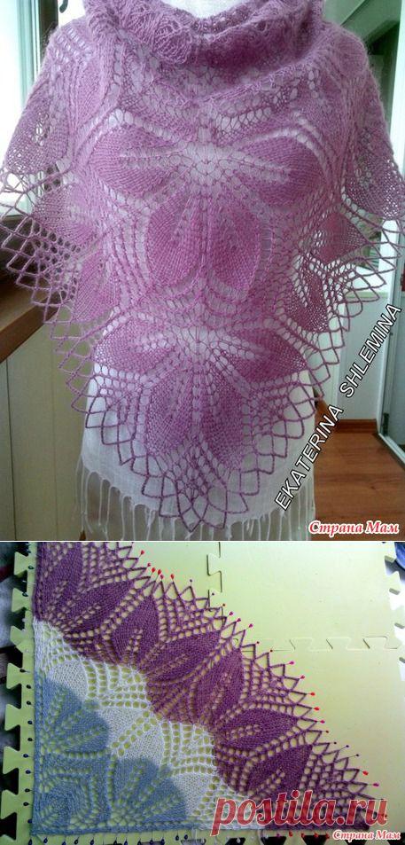 Шаль "Харуни" с двойной каймой - пояснения и схемы.