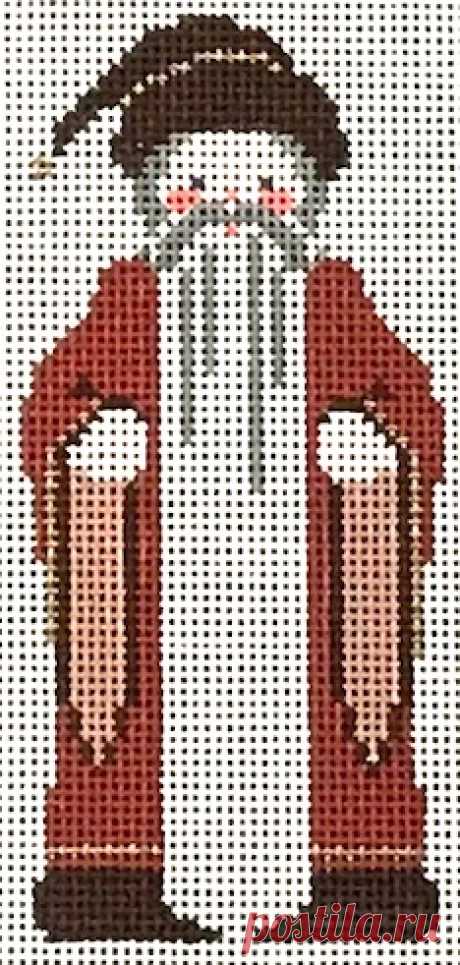 Designs by Petei - Old World Santa - Needle Nook Old World Santa (PT-429) is one in the series of A Christmas Carol themed needlepoint canvas by Designs by Petei available at the Needle Nook of La Jolla
