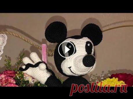 Вязаный Микки Маус крючком (урок 3,глаза ,уши) Вязаный Микки Маус крючком (урок 3,глаза ,уши)...