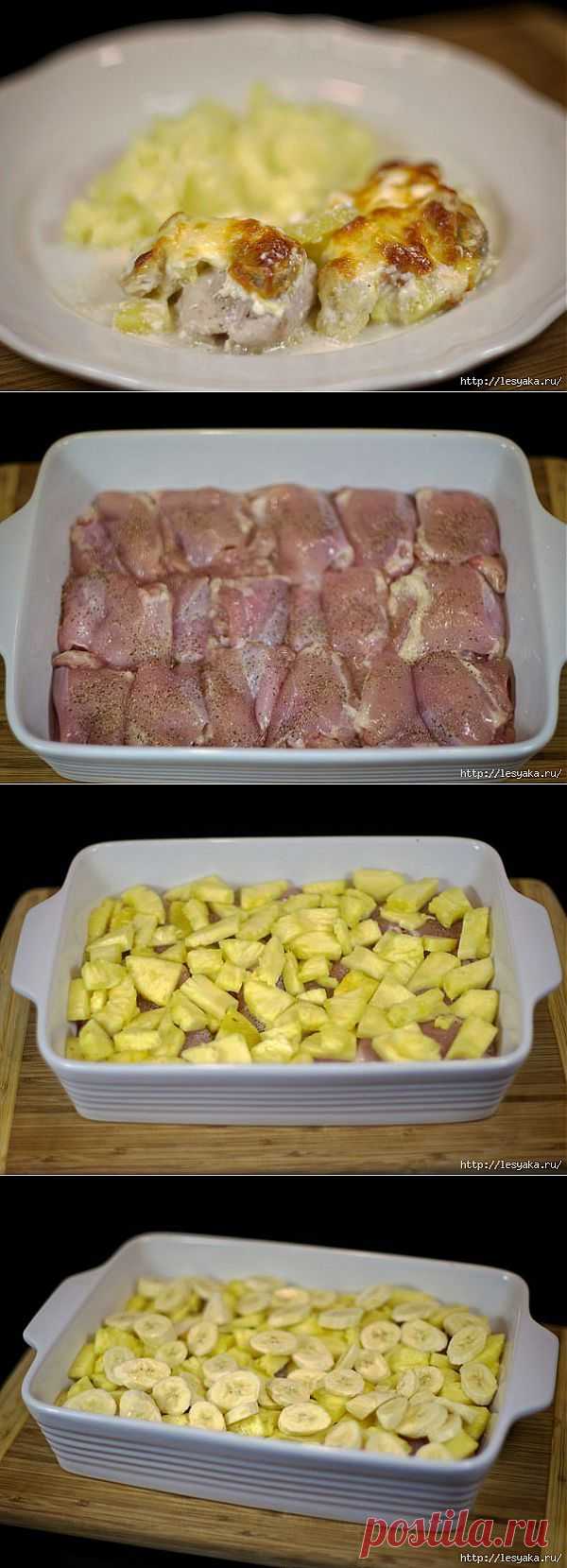 Сочная и нежная бананово-анансовая курица.