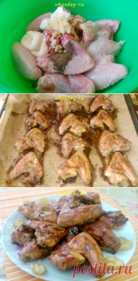 Крылышки запеченные в духовке с чесноком и майонезом - Вкусный день | Вкусный день