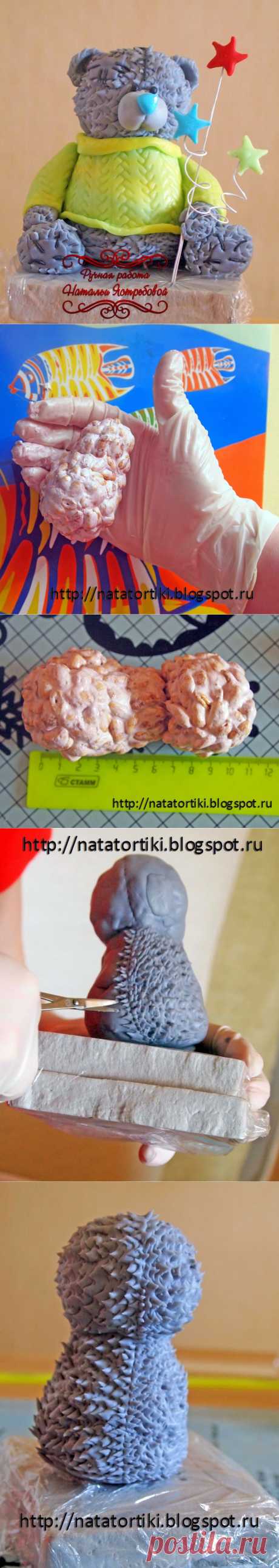 Наташины тортики: МК мишка Тедди из мастики