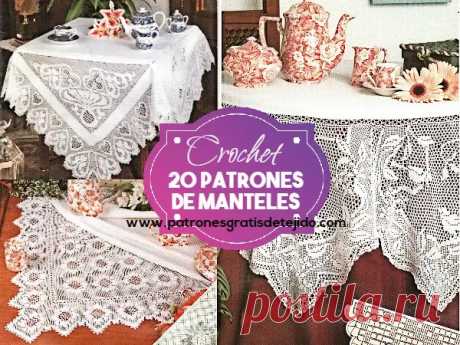 20 patrones de manteles para tejer a crochet