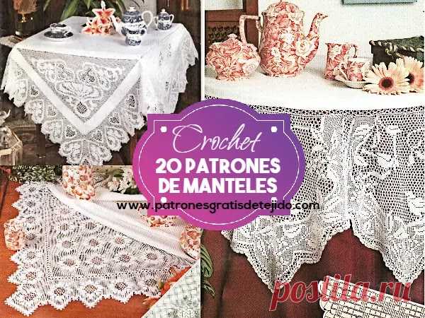 20 patrones de manteles para tejer a crochet