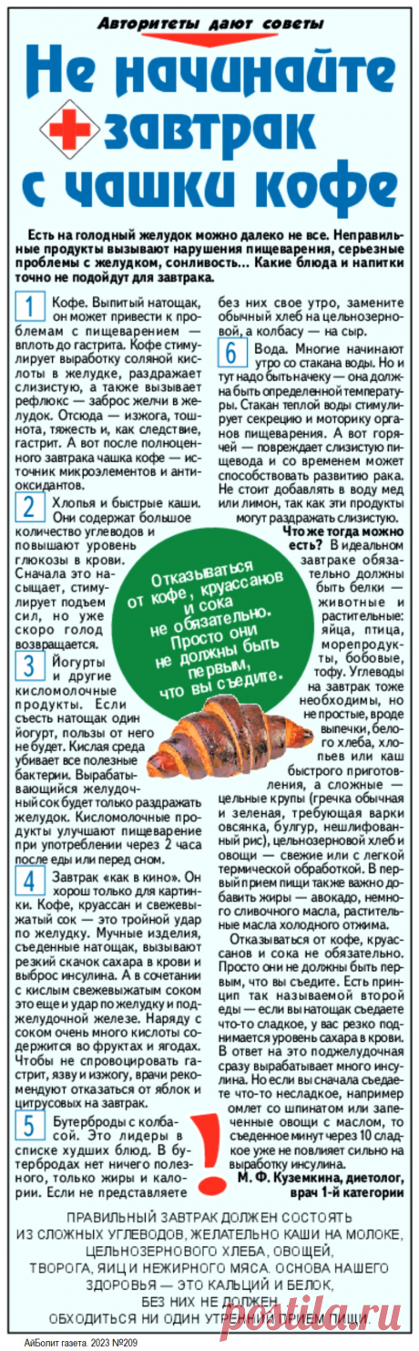 Правильный завтрак