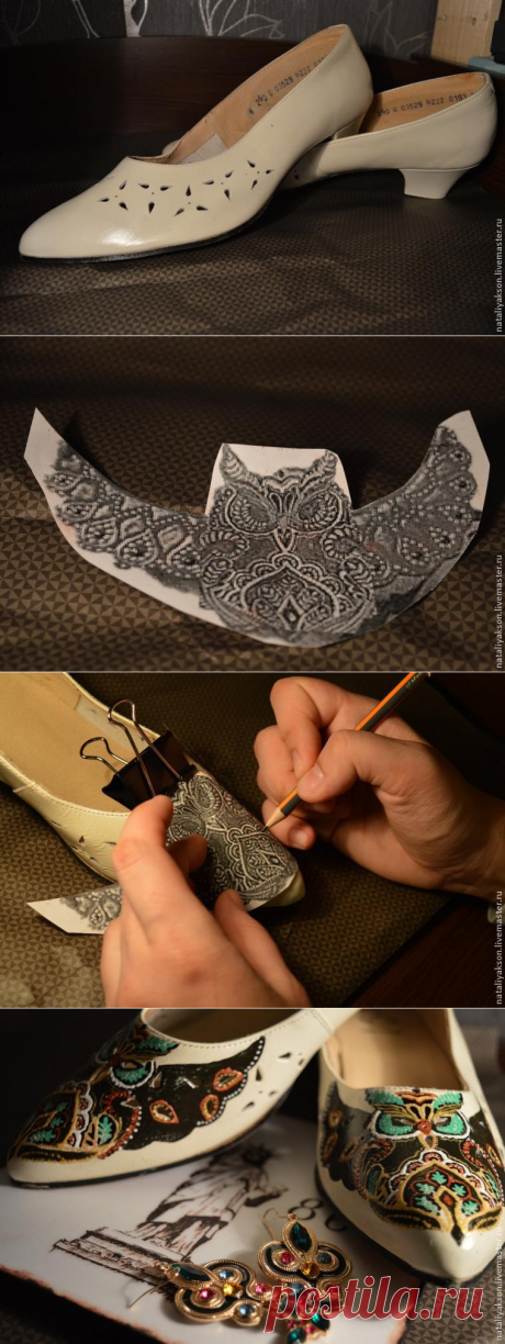 Роспись туфель акриловыми красками - Ярмарка Мастеров - ручная работа, handmade