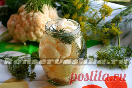 Маринованная цветная капуста с хреном