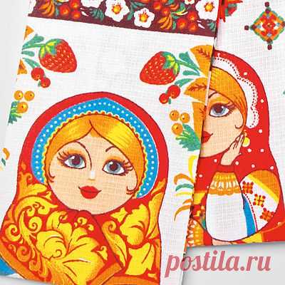 Набор из 4 полотенец «Матрешки» - купить за 249 р.