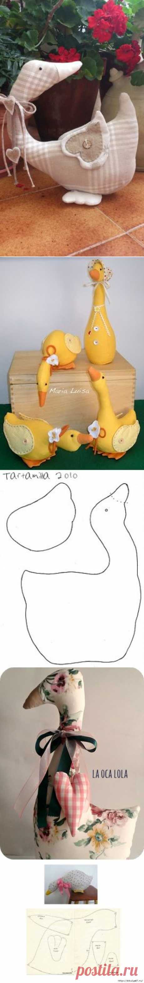 Гуси, утки из ткани